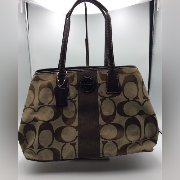 Coach Handbags - Coach Signature Stripe Tote (2011)